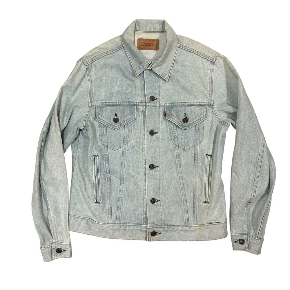 Vintage Levis Denim Trucker Jacket Women's‎ Medium Jean 7050-0211 Made in USA